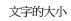 文字的大小