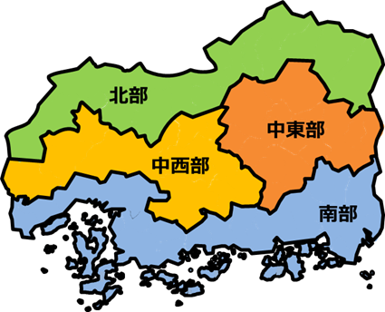 地域区分地図