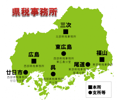 県税事務所位置図