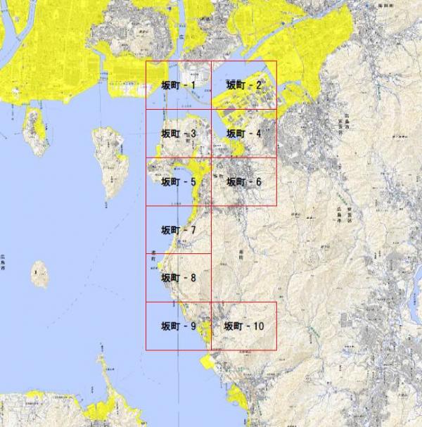 津波災害警戒区域位置図（坂町）
