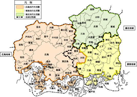 地域分割図の地図