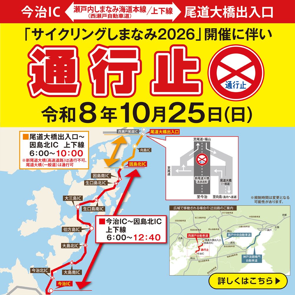 サイクリングしまなみ2026規制