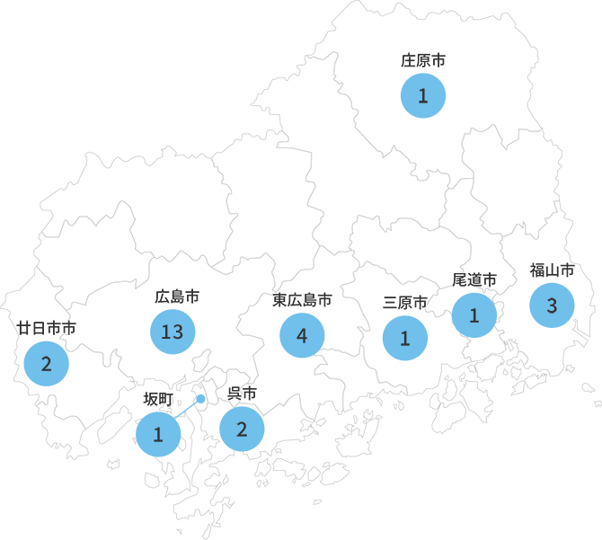 広島県の地図