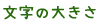 文字の大きさ