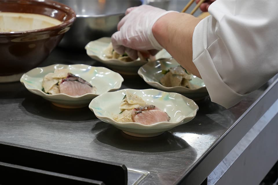 和食料理人コンクールの様子