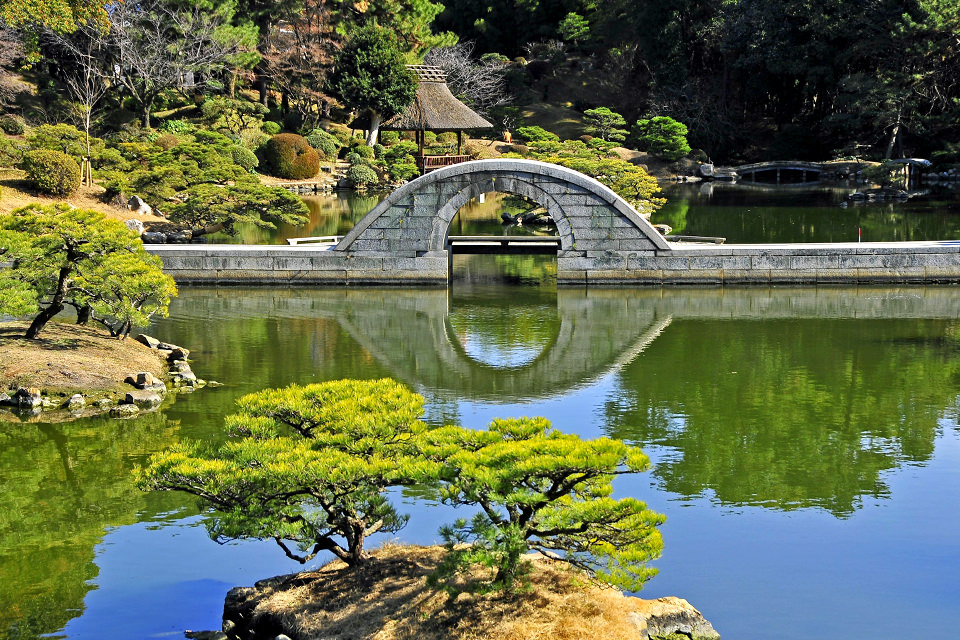 縮景園 跨虹橋