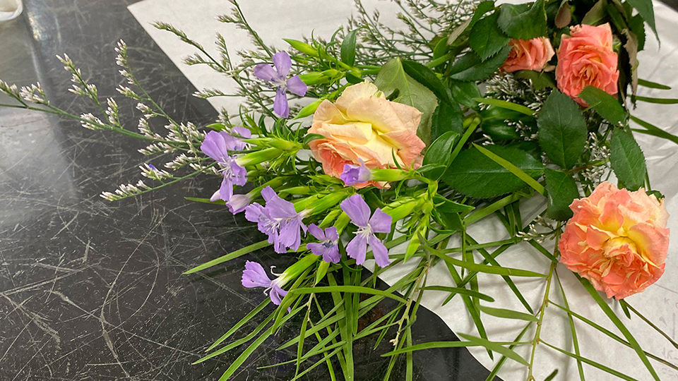 ロハスプランで受け取った花