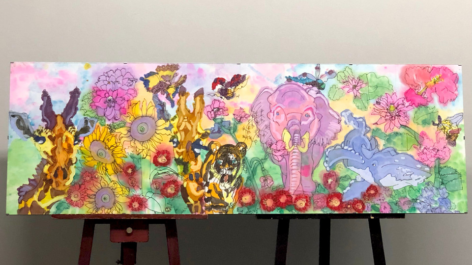 鬼頭さんの作品「ビューティフルワールド」