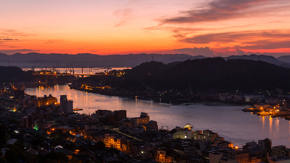 尾道水道の夕景