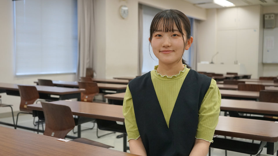 広島市立大学情報科学部3年生 田村春乃さん