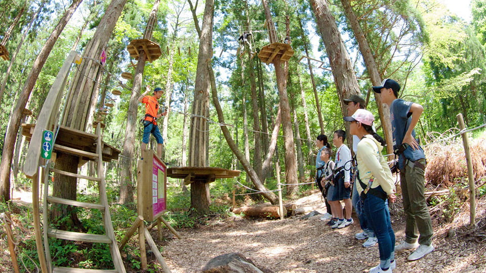 もみのき森林公園にあるフォレストアドベンチャー
