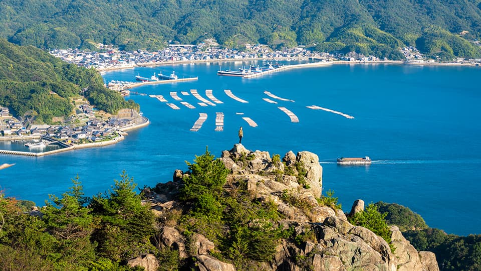 天狗岩から望む瀬戸内の海