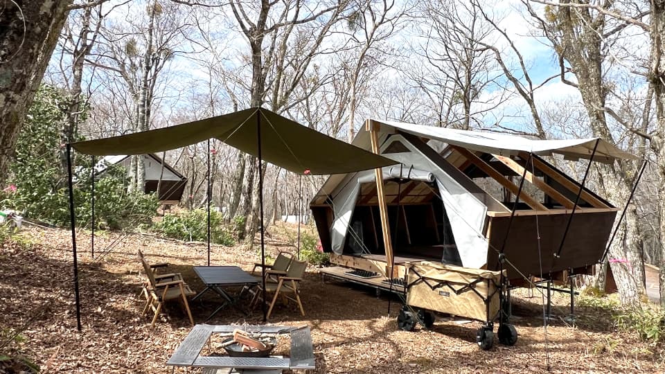 もみのき森林公園でキャンプ