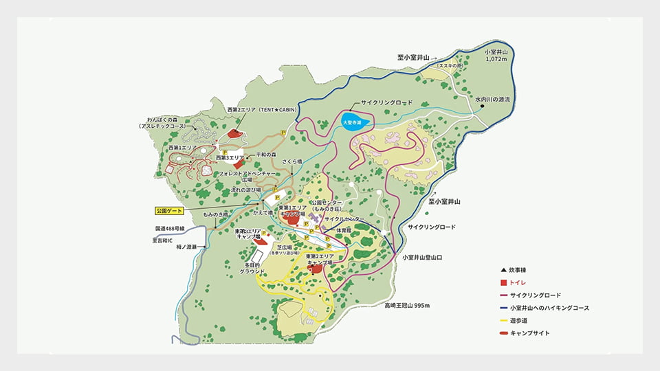 もみのき森林公園全体図