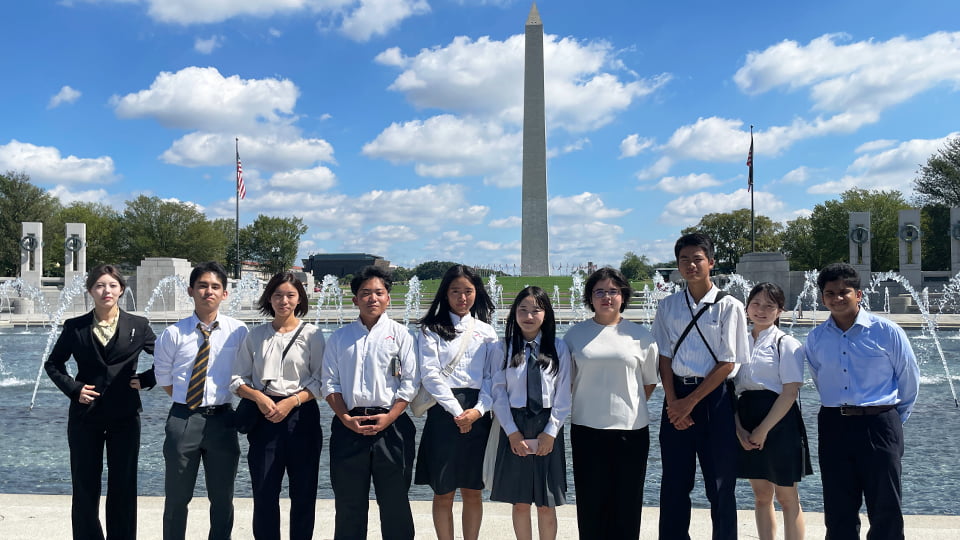 アメリカでの学生集合写真