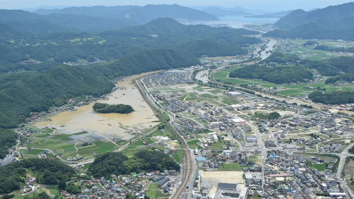 水没した中山間部