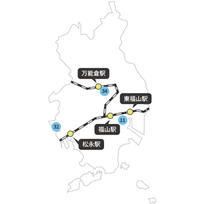 福山市の地図