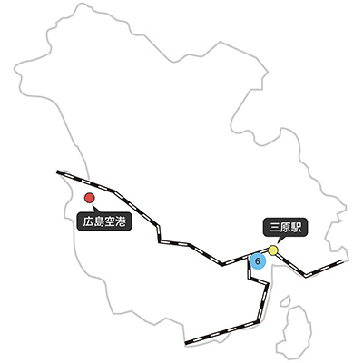 三原市の地図