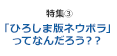 【特集3】｢ひろしま版ネウボラ｣ってなんだろう？？