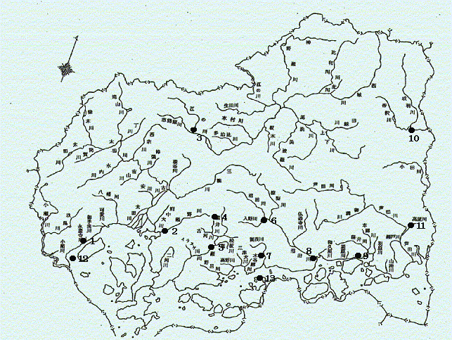 調査地点図の地図