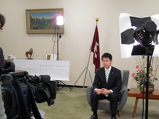 県のテレビ広報番組の取材写真4