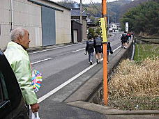 車道に面した通学路