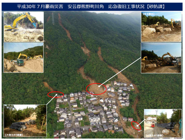 熊野における応急復旧の状況画像