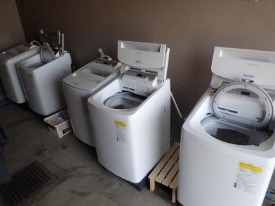 避難所への洗濯機の設置