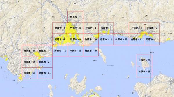 津波災害警戒区域位置図（竹原市）