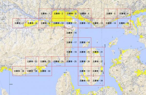 津波災害警戒区域位置図（三原市）