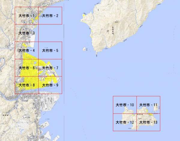 津波災害警戒区域位置図（大竹市）