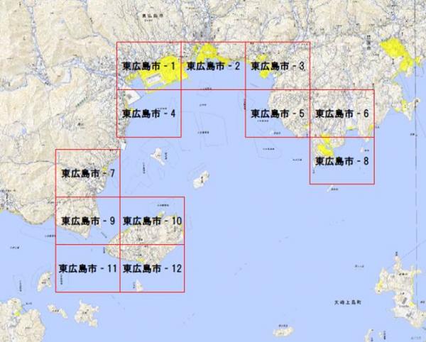 津波災害警戒区域位置図（東広島市）