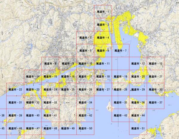津波災害警戒区域位置図（尾道市①）