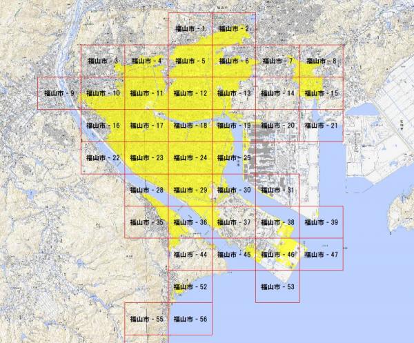 津波災害警戒区域位置図（福山市①）