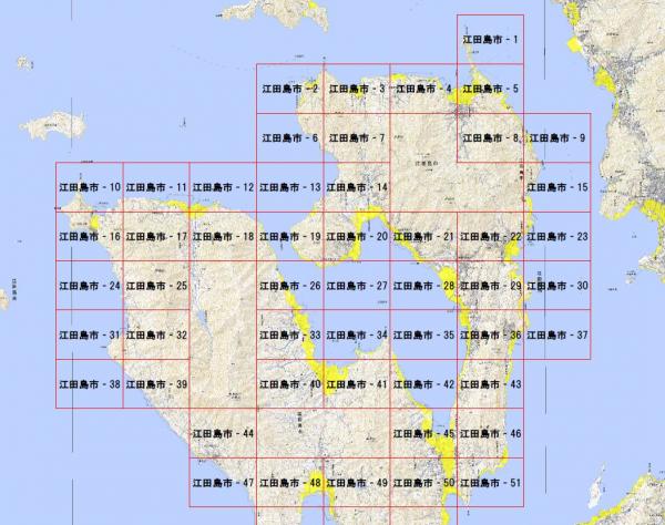 津波災害警戒区域位置図（江田島市①）