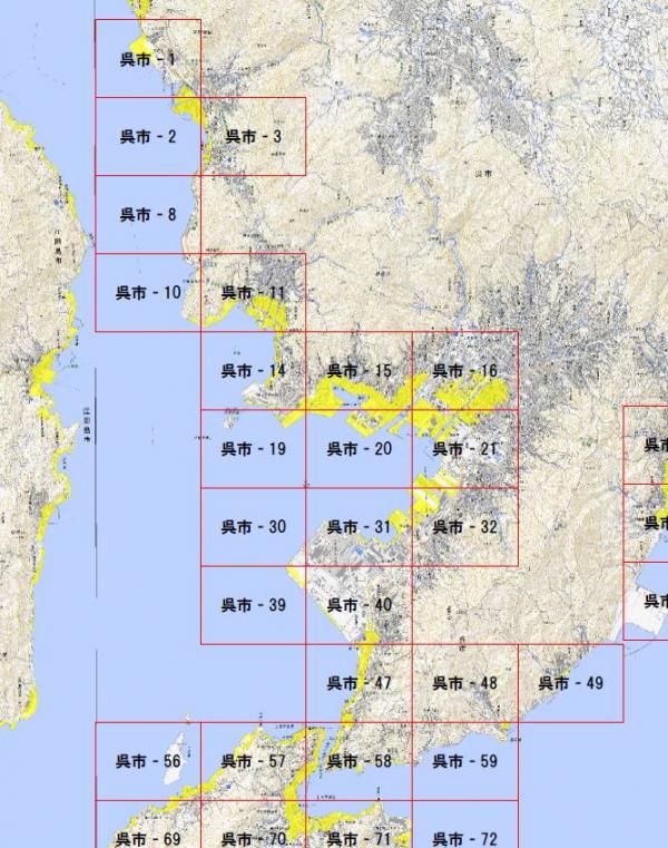 津波災害警戒区域位置図（呉市①）