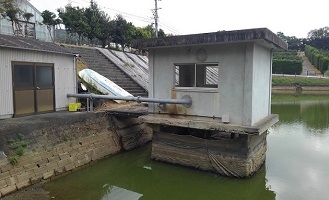 ②今朝の貯水池の水位