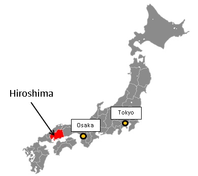 Location of Hiroshima Prefecture