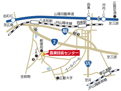 農業技術センターの地図