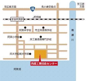 西部工業技術センターの地図