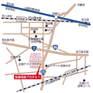 西部工業技術センター  生産技術アカデミーの地図