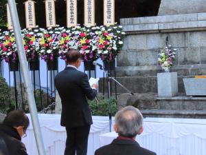 慰霊式明海委員長追悼のことば
