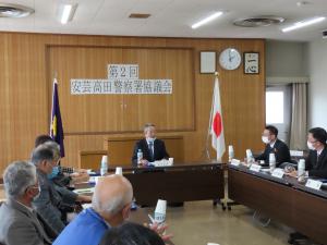 安芸高田警察署・田中委員挨拶