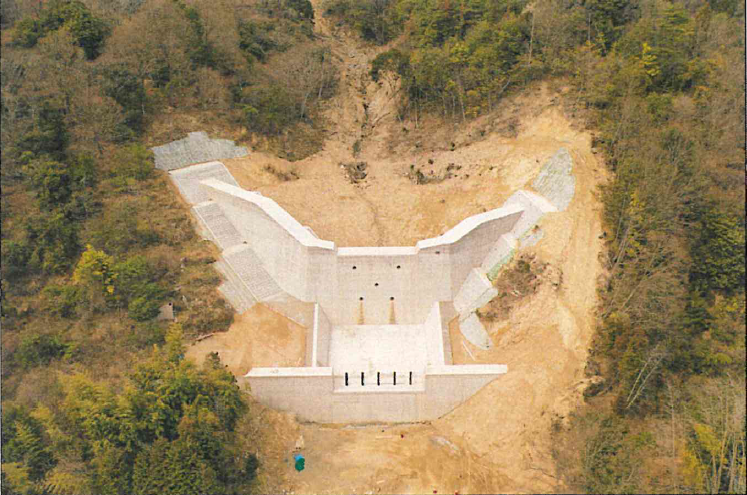 蚊無中西谷　航空写真近景