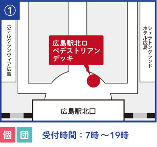 広島駅北口 ぺデストリアンデッキ 地図