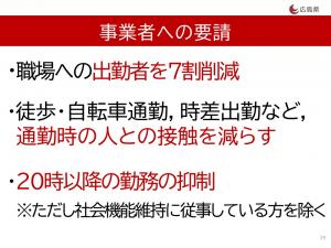 人出の削減の要請