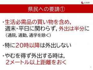 県民の皆様への要請1