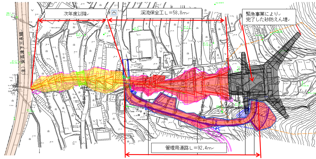 蚊無中西谷　平面図