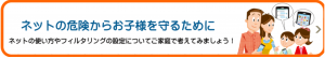 ネットの危険からお子様を守るために