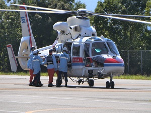 ヘリコプターによる患者の搬送